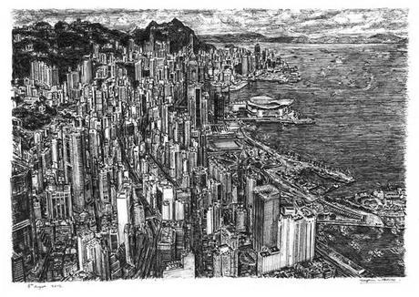 Stephen Wiltshire skyline Hong Kong