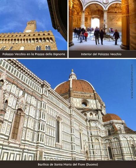 Palazzo Vecchio y Duomo Interior y vista de afuera