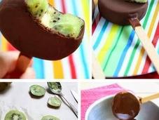 Helado kiwi chocolate