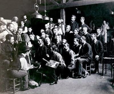 Alegoría de la muerte de un estilo, el clásico o académico, y el nacimiento del Arte moderno.