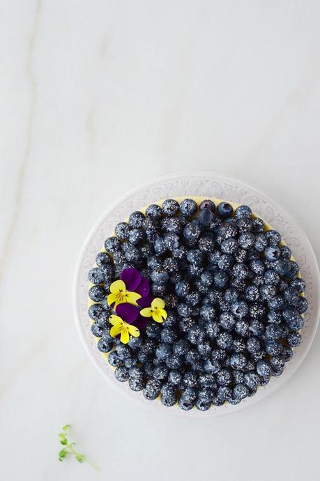 Cheseecake de arándanos y naranja