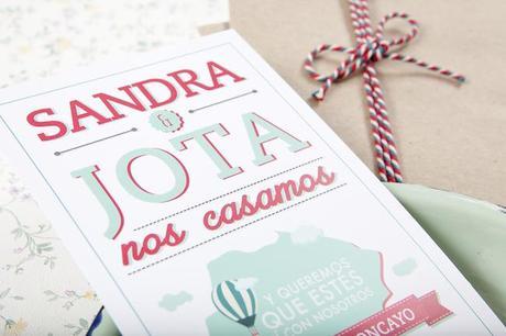 Invitaciones de boda en mint y rojo Invitaciones para boda en mint y rojo www.bodasdecuento.com