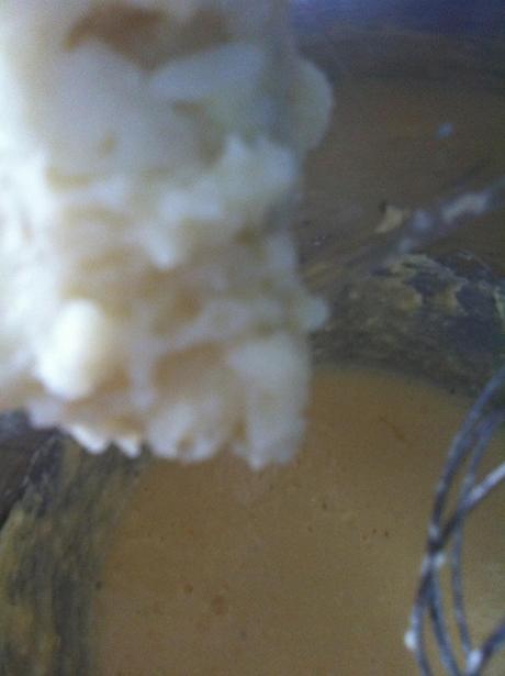 Patata y chocolate blanco!!!