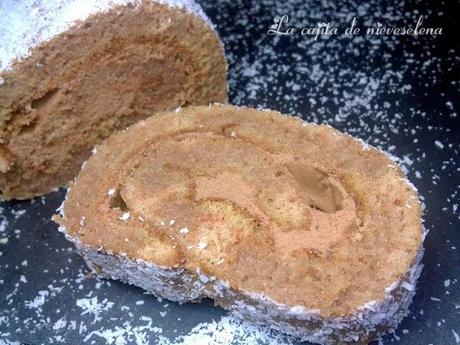 Brazo de gitano de chocolate y coco