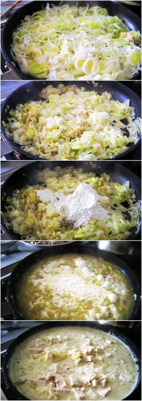 pastel de pollo y puerros