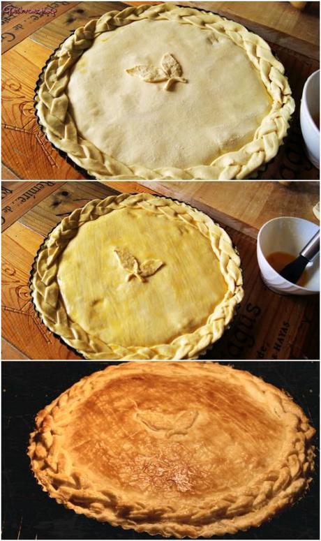 pastel de pollo y puerros