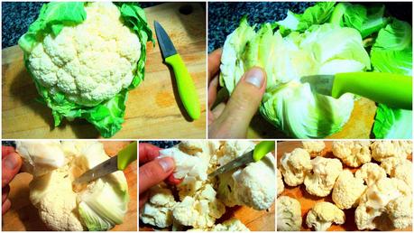 Ensalada de coliflor con cúrcuma.