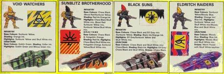 Esquemas para pintar Corsarios Eldar(Epic40K)