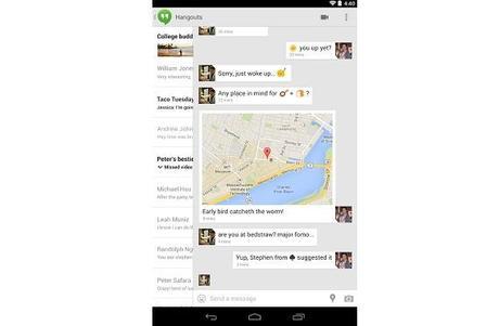 Hangouts Las mejores aplicaciones de mensajería instantánea enfrentadas