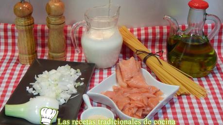Receta de espaguetis con salmón