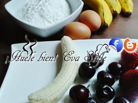 Buñuelos de plátano con salsa de caramelo