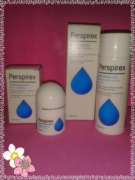 Productos perspirex para la sudoración