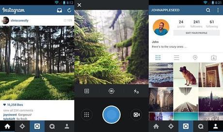 Instagram ANdroid Instagram se actualiza con una interfaz de usuario con un look a lo Android