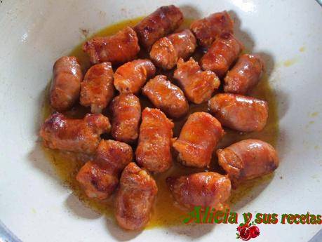 CALABAZA AL AJILLO CON LONGANIZA Y HUEVO ROTO (CALABAZA ANGELITAS)