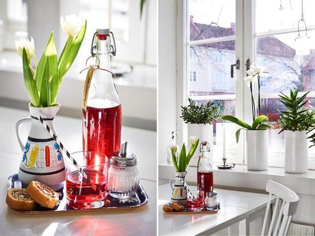 Un vestibulo a rayas. Muebles de madera y personalidad. Un vestibulo a rayas. Muebles de madera y personalidad.