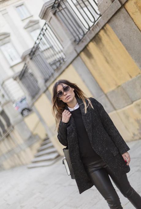 street style barbara crespo zara chained boots black fashion blogger outfit blog de moda