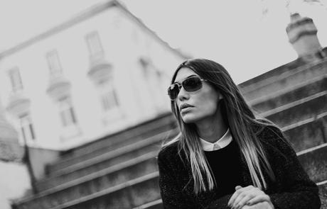 street style barbara crespo zara chained boots black fashion blogger outfit blog de moda