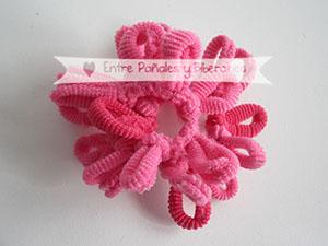 Goma de pelo, con gomas de pelo pequeñitas