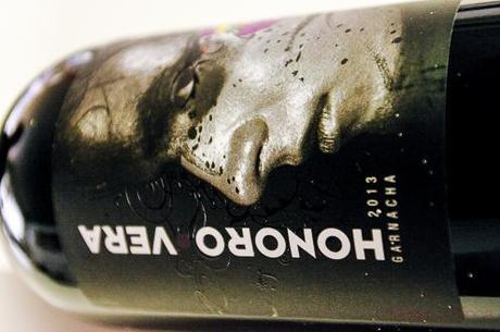 Honoro Vera 2013 (DO Calatayud). Garnacha Nueva, Garnacha Pura Etiqueta cara Honoro Vera 2013 garnacha bodega Ateca_