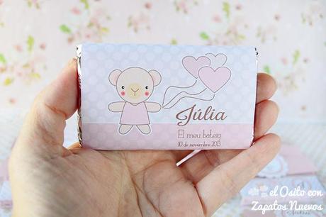 chocolatinas personalizadas minitabletas paquetes minichocolatinas agujones broches osito amigurumi packaging