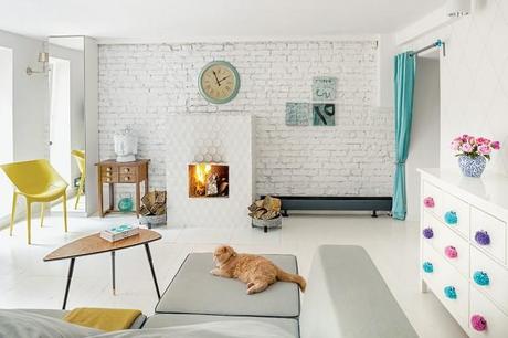 ESTILO ECLÉCTICO EN UN SÓTANO CONVERTIDO EN APARTAMENTO