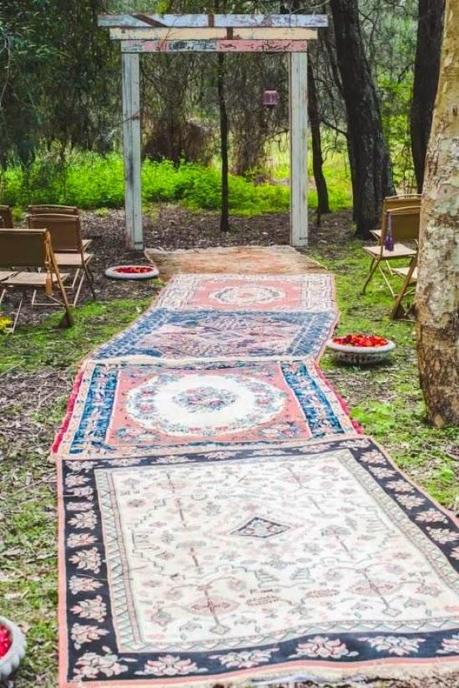 Alfombras persas para decorar la boda