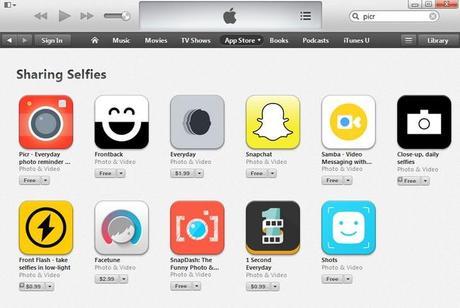 Apple dedica una sección exclusiva de aplicaciones para iOS para capturar selfies itunes-sharing-selfies-colection