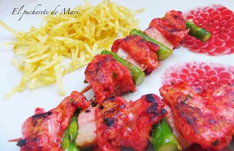 BROCHETAS DE POLLO TANDORI MASALA