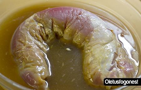 Solomillo de cerdo al vermut y naranja