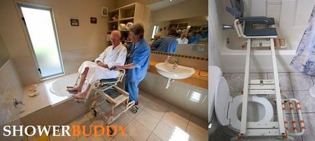 ShowerBuddy, silla para hacer una ducha y bañera accesibles