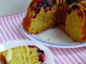 Bundt cake chocolate blanco frutos rojos