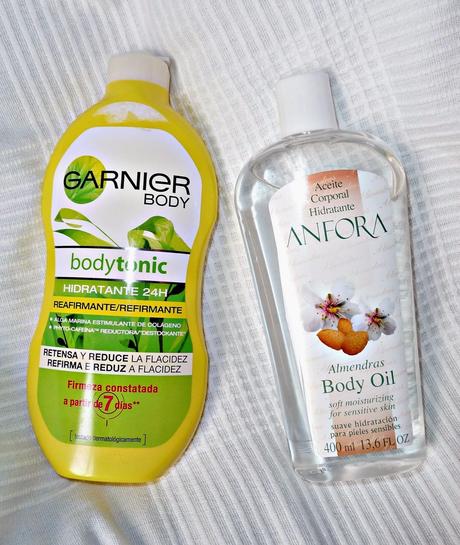 Crema reafirmante/hidratante Garnier Body Tonic 24 horas y aceite de almendras de Anfora