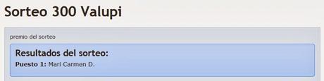 Resultado del sorteo 300 seguidores en Facebook y Twitter