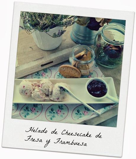 Helado de Cheesecake de Fresa y Frambuesa (sin heladera)