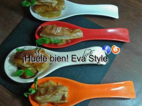 Tollos con manzana caramelizada