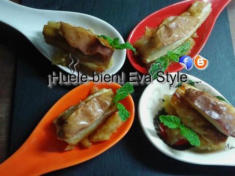 Tollos con manzana caramelizada