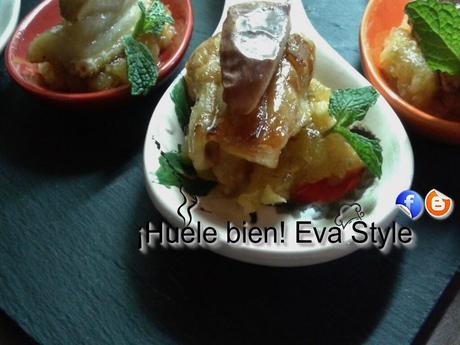 Tollos con manzana caramelizada