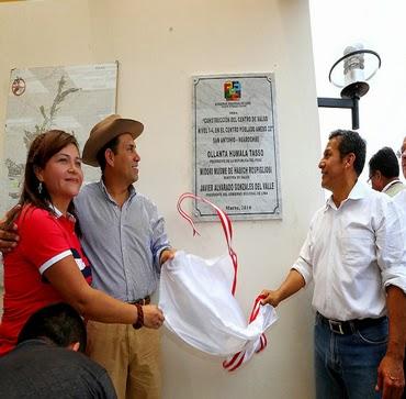 Otro dolor de cabeza para sus detractores: OLLANTA HUMALA Y JAVIER ALVARADO INAUGURAN CENTRO MATERNO INFANTIL DE HUAROCHIRI…