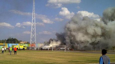 Incendio pista olímpica. Foto: Prensa Gobernación del Estado Bolívar