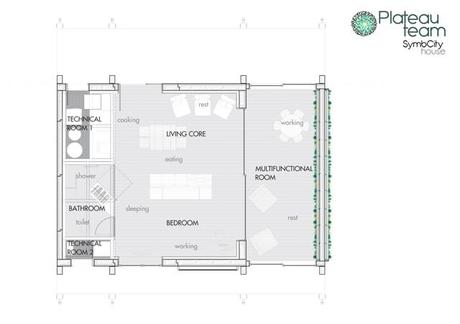 Planta de la vivienda de SymbCity House