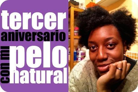 Tercer aniversario con mi pelo afro natural