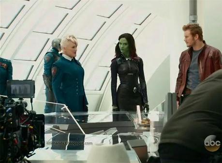 PRIMER VISTAZO A GLENN CLOSE EN LAS NUEVAS CAPTURAS DE GUARDIANES DE LA GALAXIA