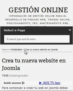 Crea tu nueva website en Joomla