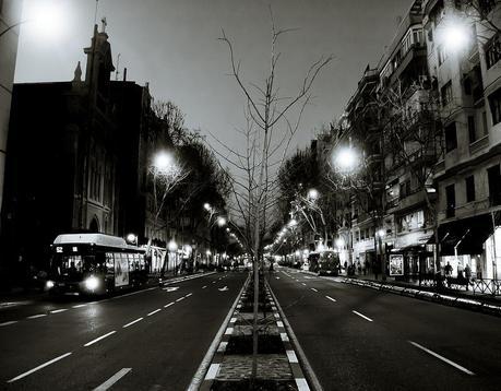 Madrid nocturno B/N