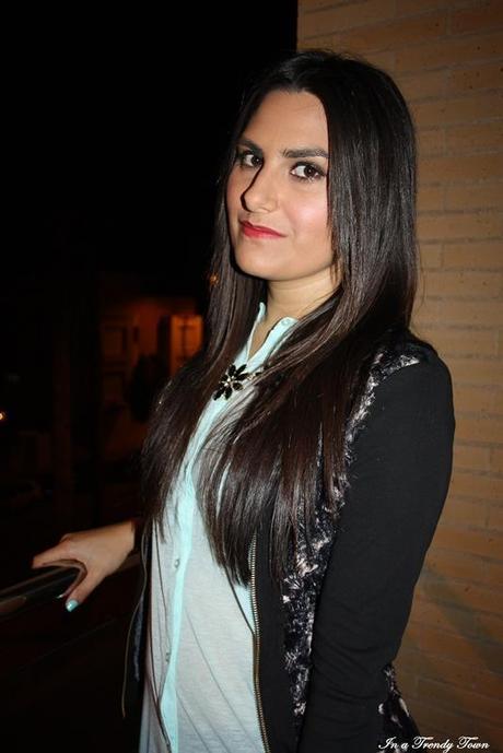 OUTFIT BLACK AND TURQUOISE 2