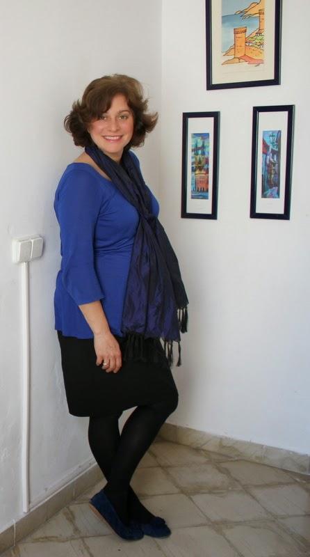 Look blue, blue and black