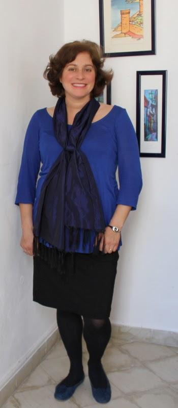 Look blue, blue and black