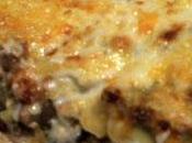 Lasaña alcachofas, setas carne picada