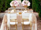 Tendencia: color dorado para mesas banquete