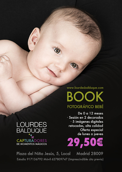 Oferta de sesión de fotos para bebés en Madrid